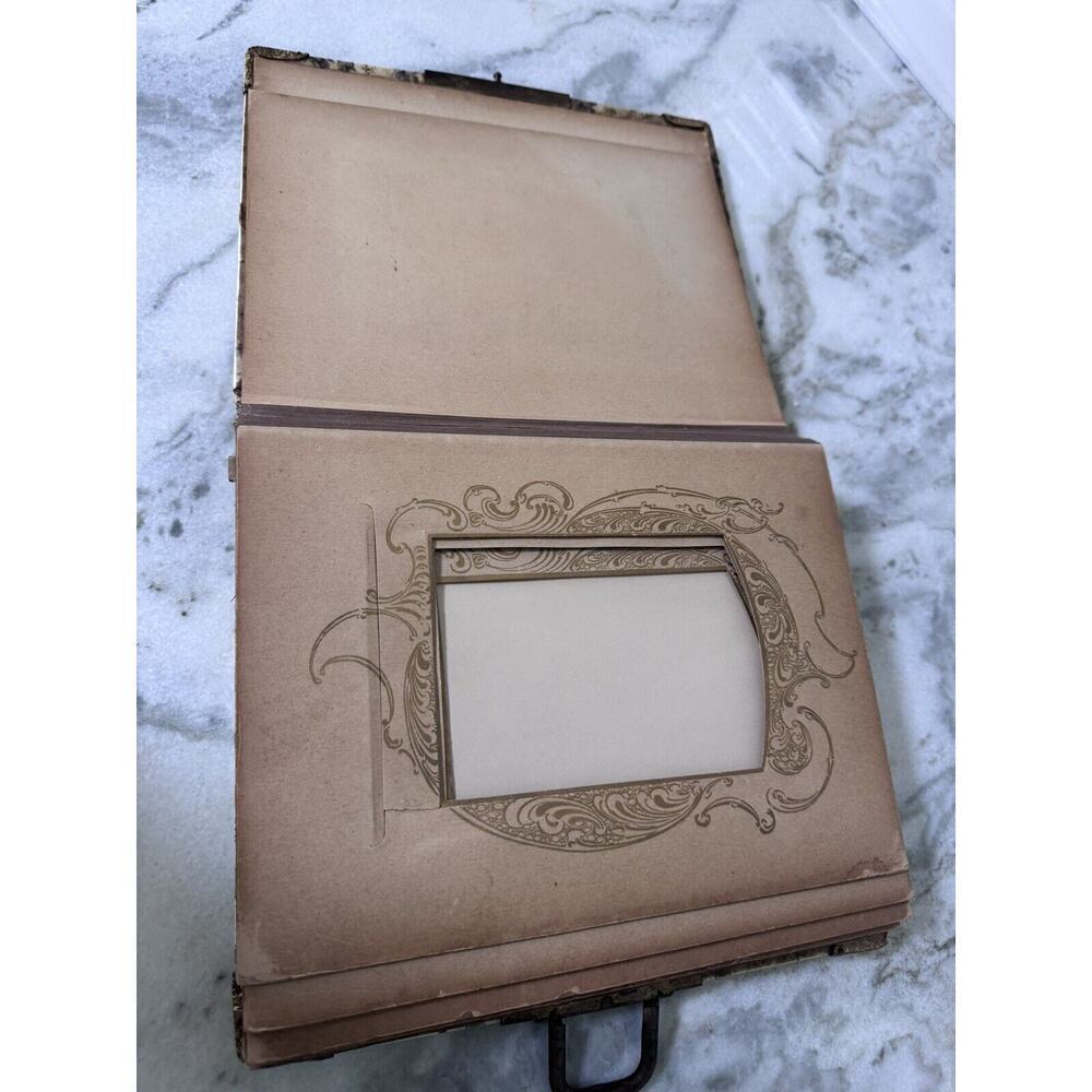 Antique Victorian Celluloid Hinged Photo Album - Picture 9 of 15
